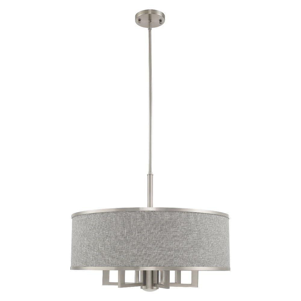 Livex Lighting Park Ridge 6 - Light Chandelier in Brushed Nickel