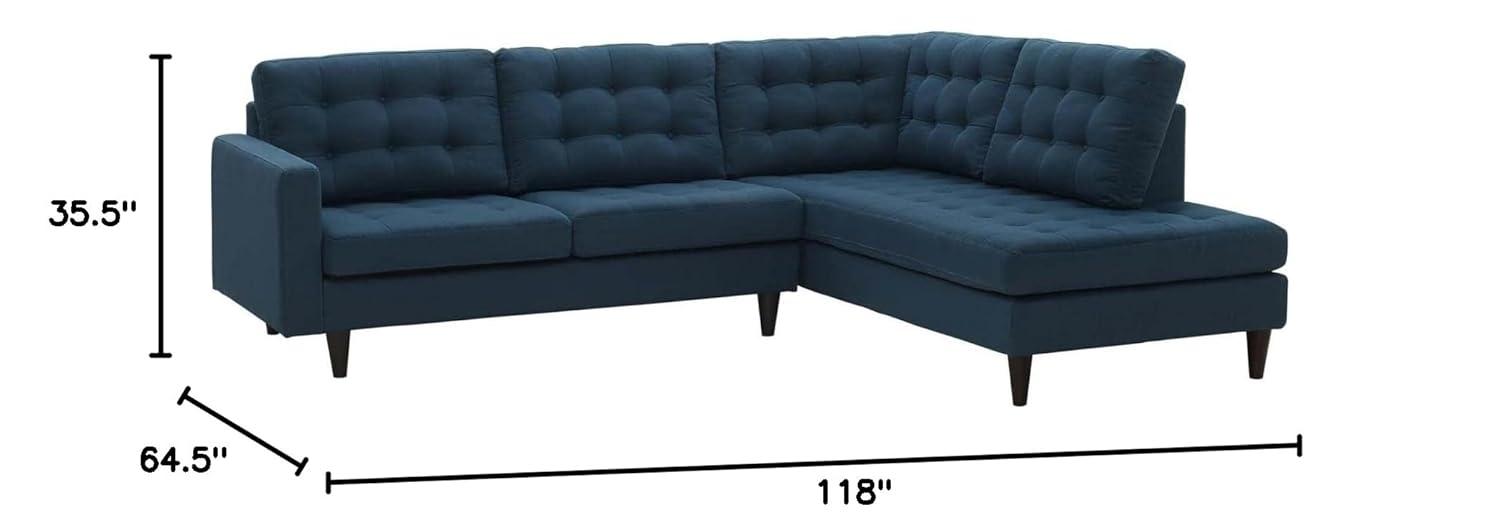 Modway Empress 2 Piece Upholstered Fabric Sectional