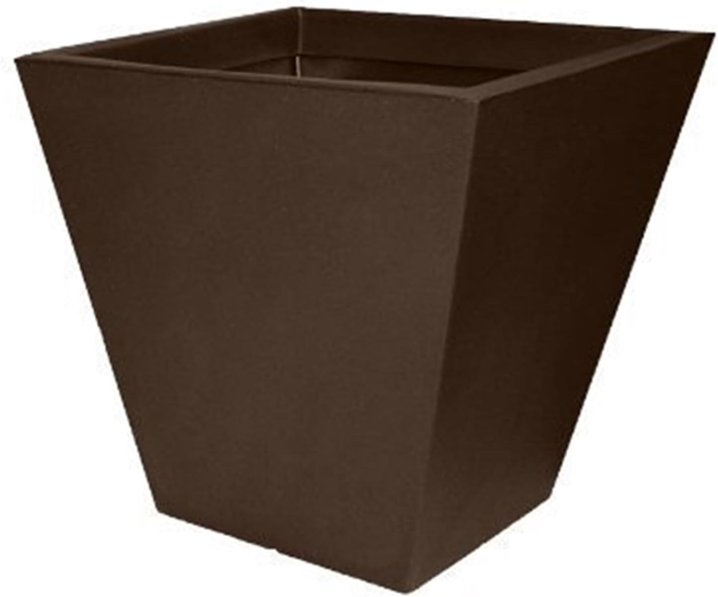 Espresso Square Tapered Midland Garden Planter, 18-Inch