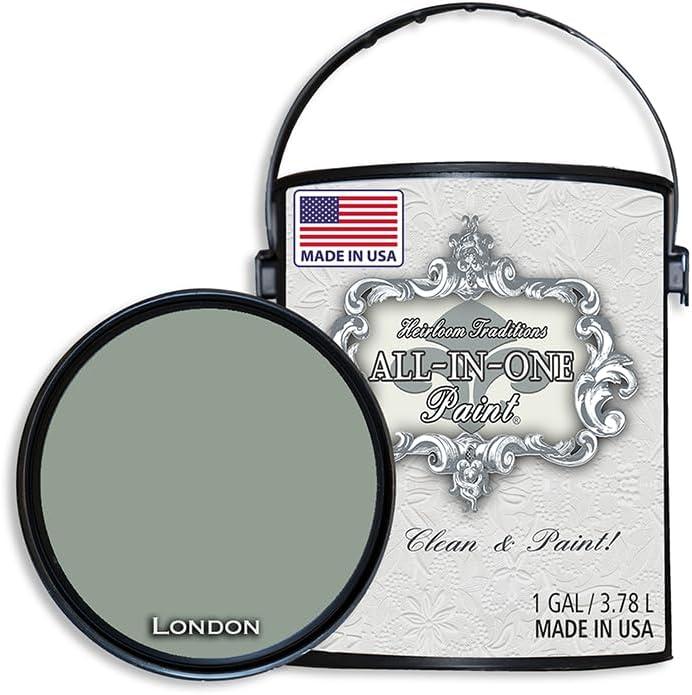 ALL-IN-ONE Paint, Durable cabinet and furniture paint. Built in primer and top coat, no sanding needed. Includes our 30 featured color card - London, Gallon