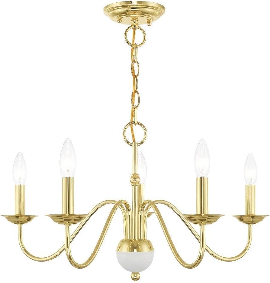 Livex Lighting Windsor 5 - Light Chandelier in  Polished Brass