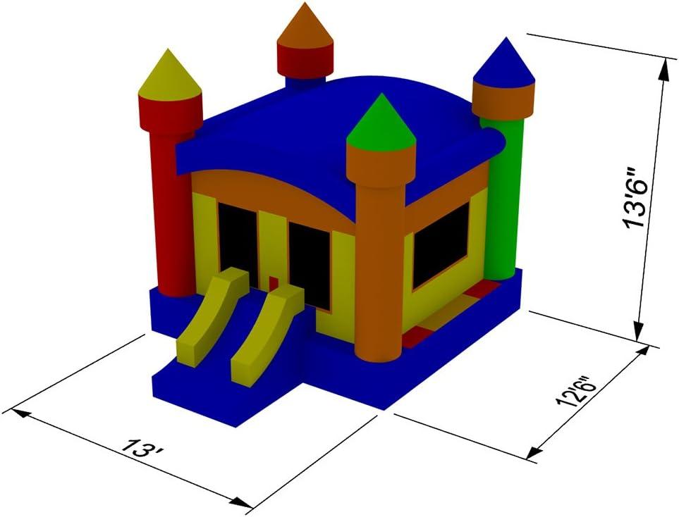 Commercial Grade Multicolor Castle Bounce House with Slide