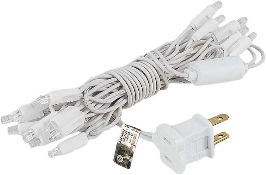 Novelty Lights 10 Light Pure White LED Christmas Craft Mini Light Set (White Wire, 5 Feet)