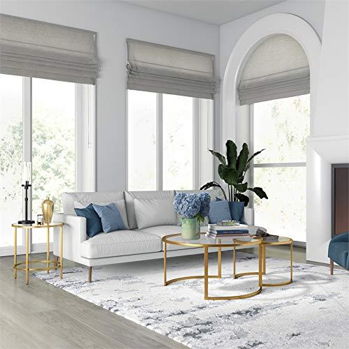 Evelyn&Zoe Sivil 20" Wide Round Side Table, Satin Nickel