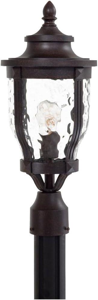 Minka Lavery Vintage Outdoor Post Light Fixture Corona Bronze 19 1/4" Clear Hammered Glass for Exterior Barn Deck Porch Yard Patio