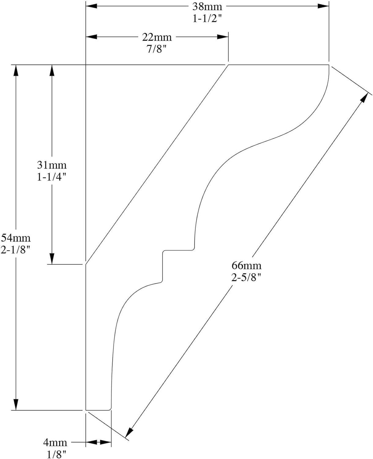 Orac Decor High Impact 1-9/16 in x 2-3/16 in x 78-3/4 in Crown (Set of 7)