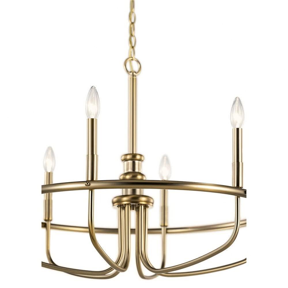 Capitol Hill Modern Black 6-Light Chandelier with Candle Sleeves