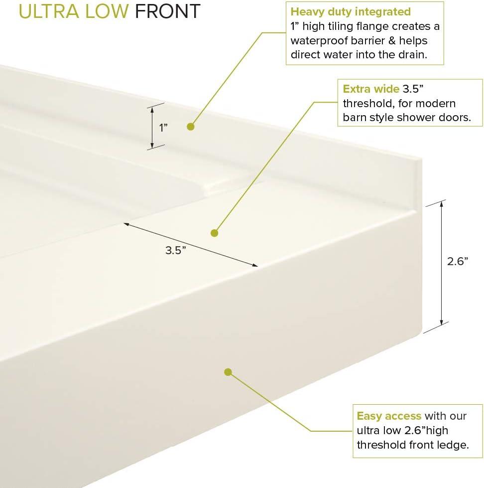 60'' W 32'' D Rectangular Single Shower Base