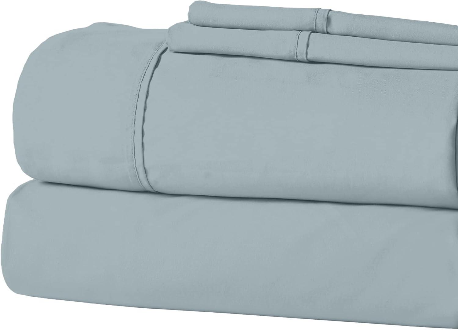 Modern Threads 4-Piece Solid Microfiber Adult Sheet Set, Ocean, Queen