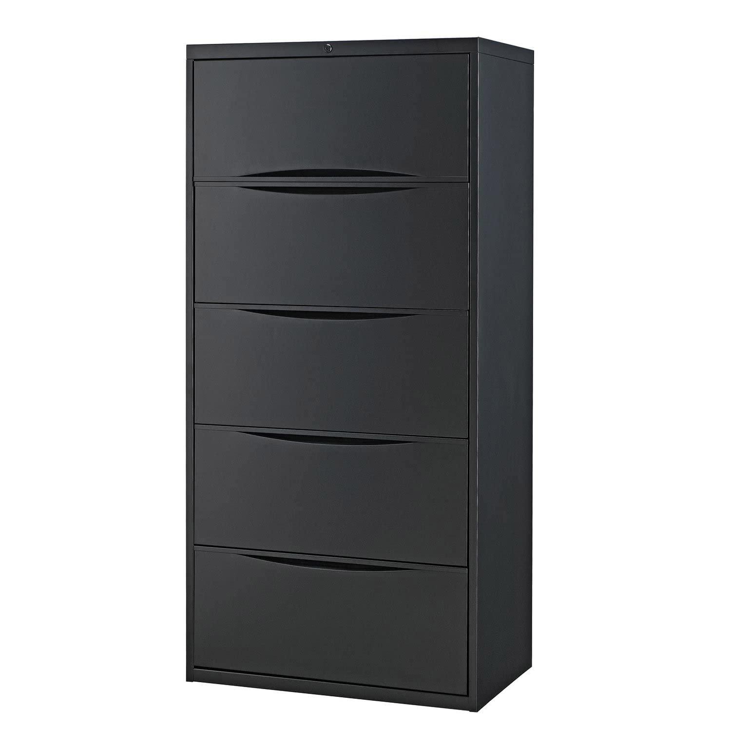 Interion 30'' Wide 5 -Drawer Steel File Cabinet