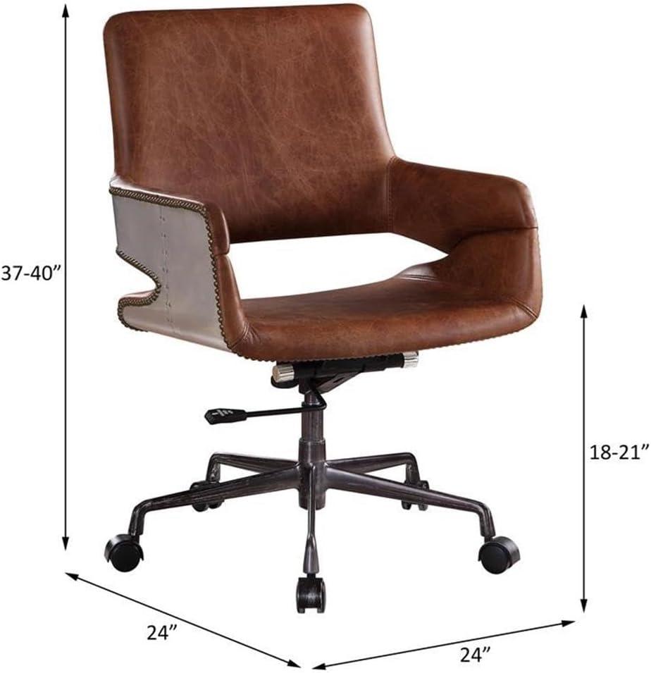 ACME Kamau Executive Office Chair with Lift in Vintage Cocoa