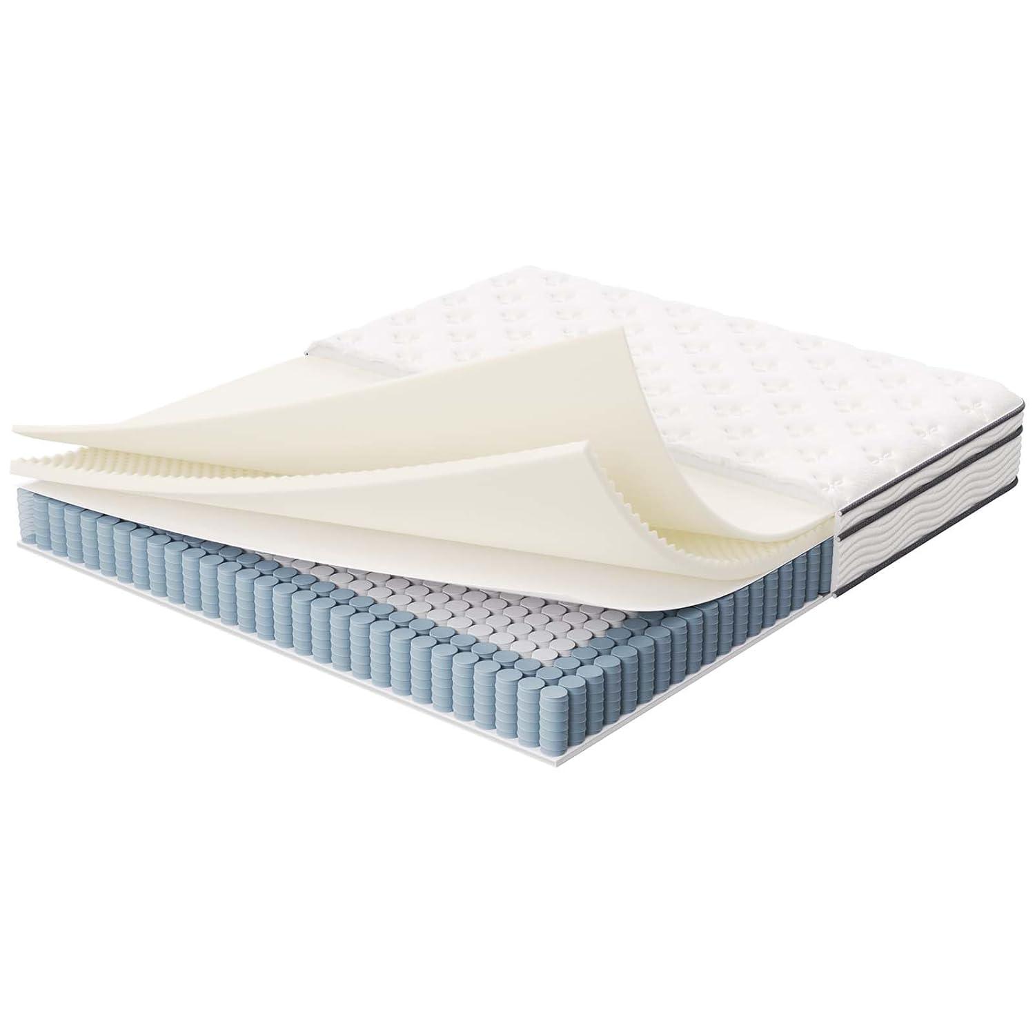 Modway Jenna 12" Innerspring and Foam California King Mattress in White