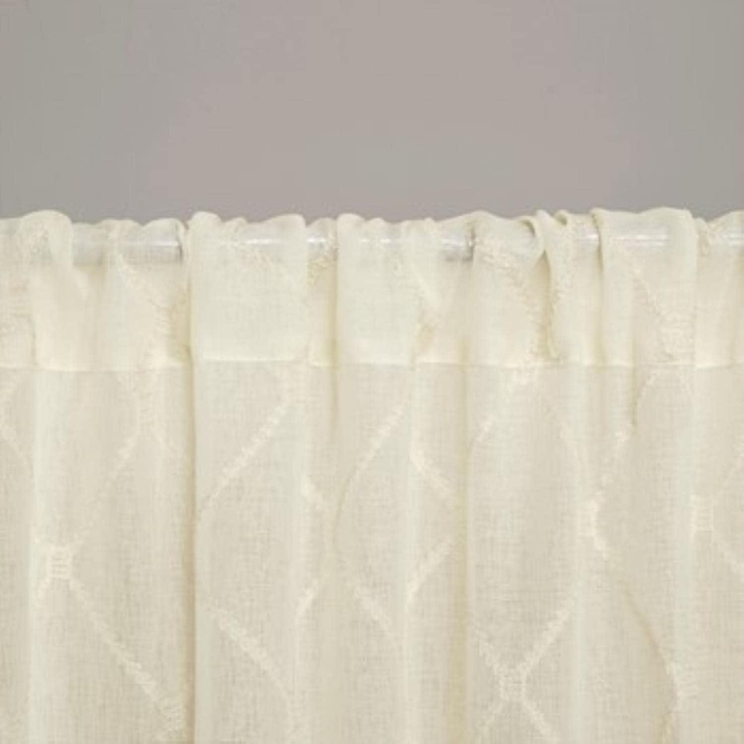 Nirod Diamond Sheer Window Curtain Panel