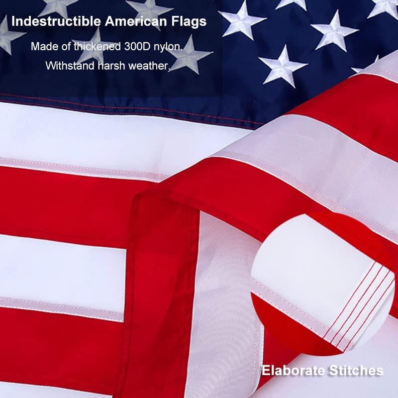 American flag USA flag 3x5FT-Embroidered Stars Flag Double Stitched Sewn Stripes Outdoors Indoors Heavy Duty flag Brass Grommets Banner