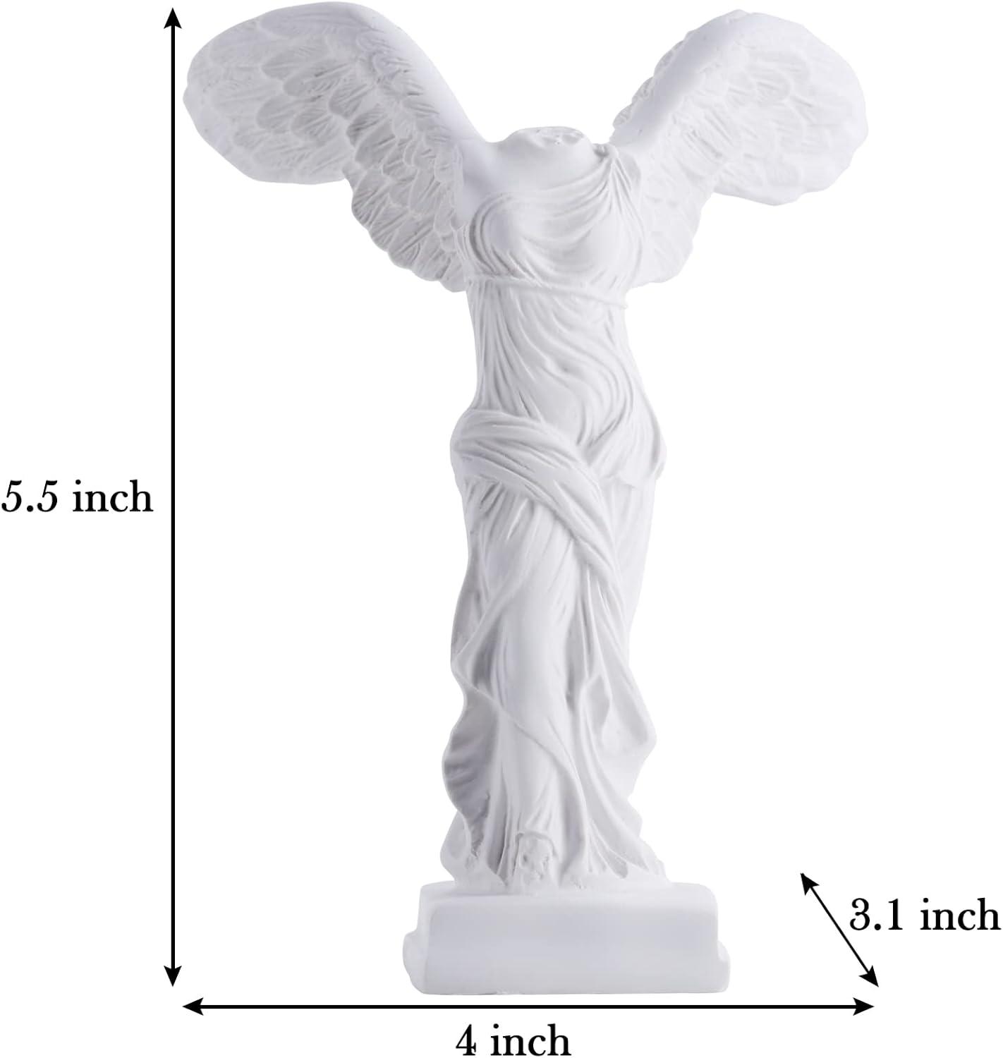 Winged Victory Goddess Statue Victory Of Samothrace Sculpture Resin Roman Greek Victoria Figurine For Home Office Decor White