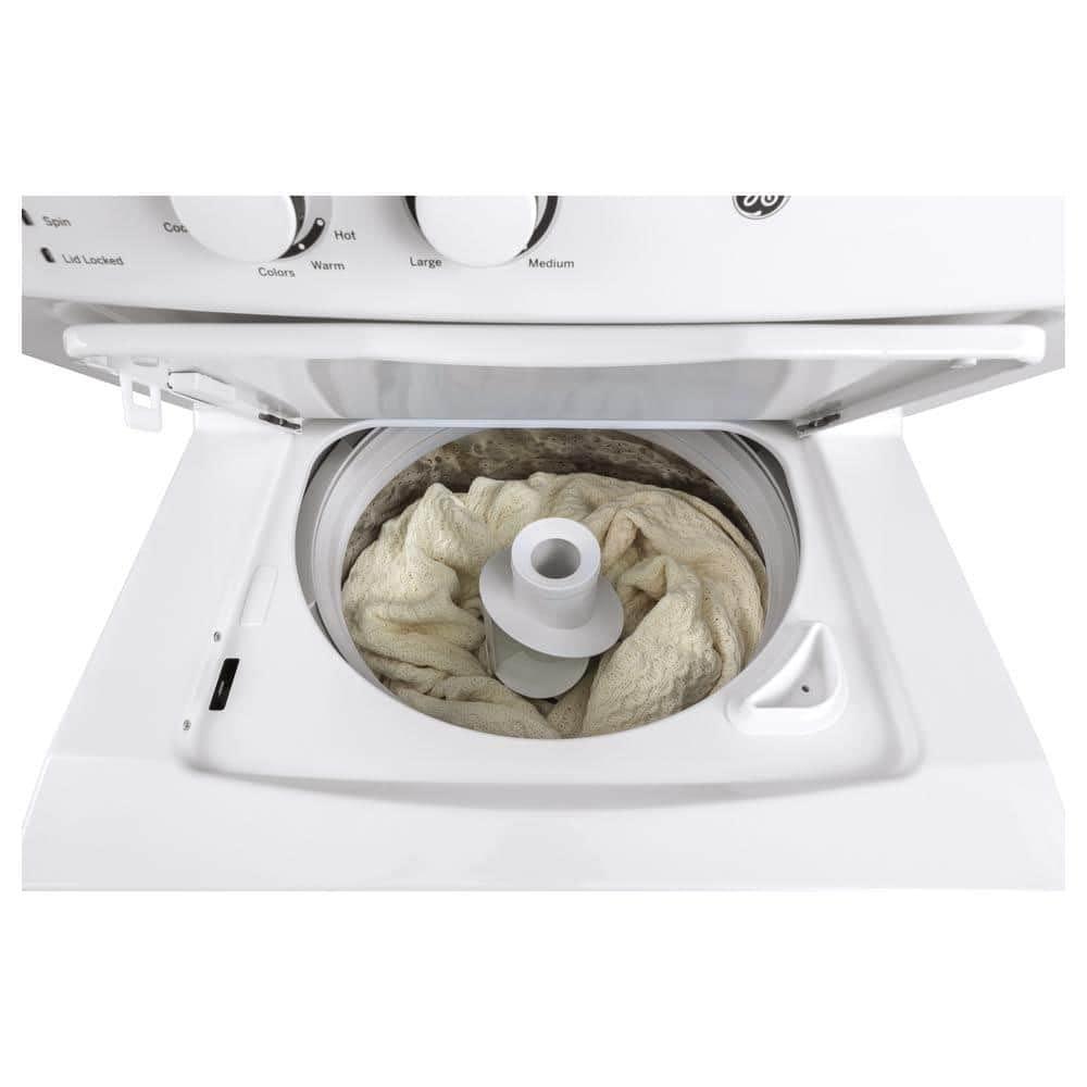 GE Appliances 3.8 cu. ft. Washer and 5.9 cu. ft. Electric Dryer Laundry Center GUD27ESSMWW