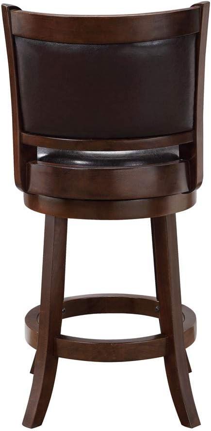 24" Augusta Swivel Counter Height Barstool Hardwood - Boraam