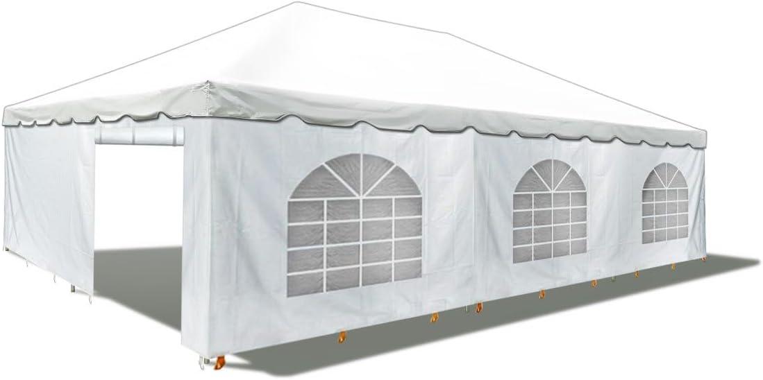 Party Tents Direct Weekender West Coast Frame Party Tent with Sidewalls, White, 20 ft x 30 ft