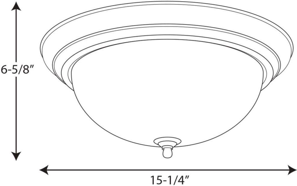 Progress Lighting Melon 3-Light Flush Mount, Brushed Nickel, Alabaster Glass Shade