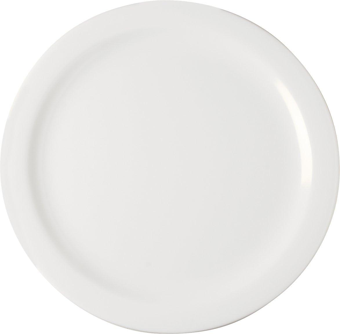 White Melamine Stain-Resistant Dinner Plate, 10.25 Inches