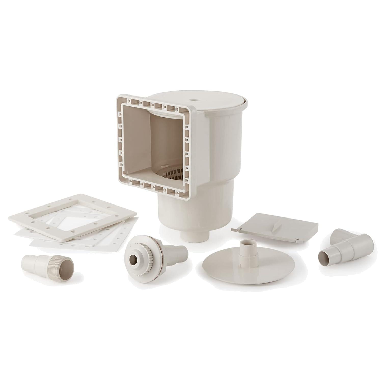 Aquarian Phoenix 18' x 52" Steel Frame Above-Ground Pool Kit, DIY Family Size Backyard Pool with Sand Filter Pump, Ladder, Liner, & Thru-Wall Skimmer