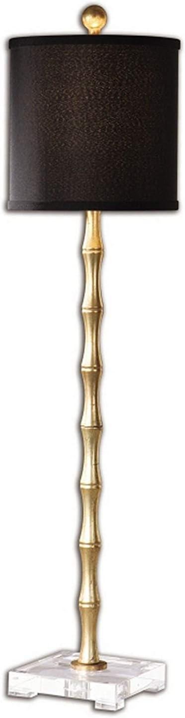 Uttermost Quindici 36" Antique Gold Leaf Bamboo Buffet Table Lamp