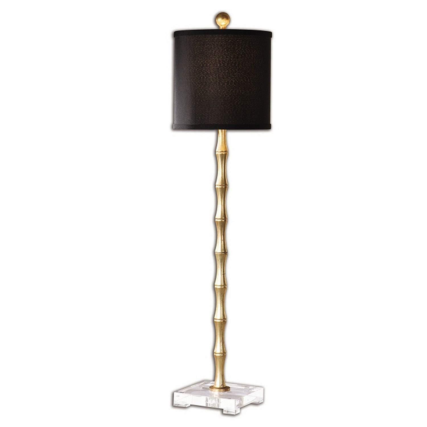 Uttermost Quindici 36" Antique Gold Leaf Bamboo Buffet Table Lamp