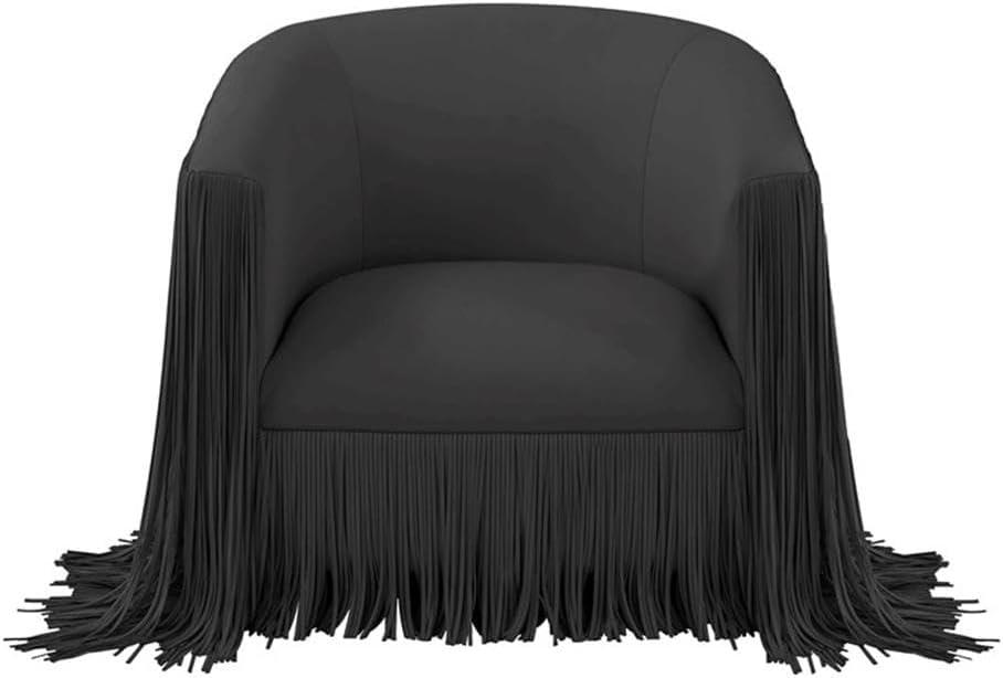 Everly Quinn Faux Leather Swivel Barrel Chair