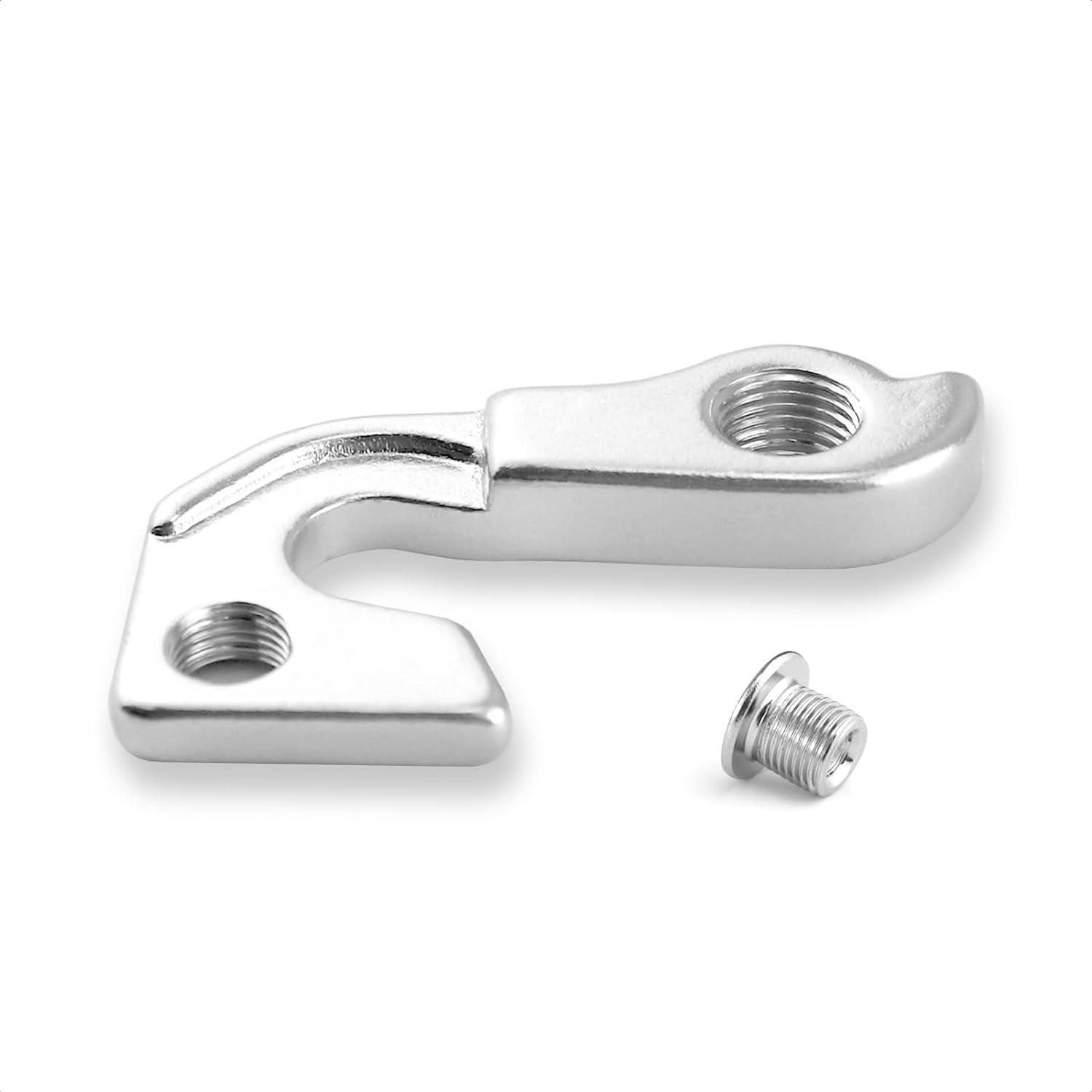 Silver Steel Rear Bike Derailleur Hanger with Bolt