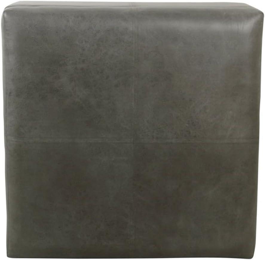 Luxury Large Square Storage Ottoman with Lid - HomePop: Faux Leather, Seating & Rosewood Legs