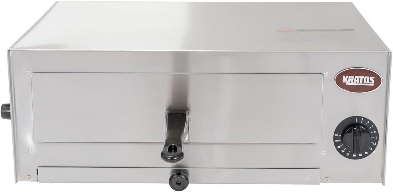 Kratos 29M-004 Countertop Electric Pizza Oven, 120V, 1450 Watts, Stainless Steel Pizza Oven Cooks Pizzas up to 12" in Diameter