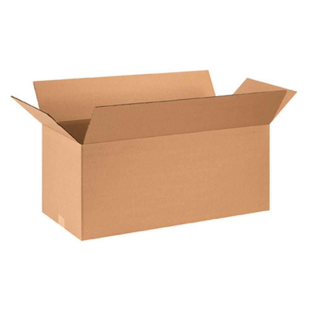 Kraft Brown Corrugated Storage Boxes, 28" x 12" x 12", Bundle of 20