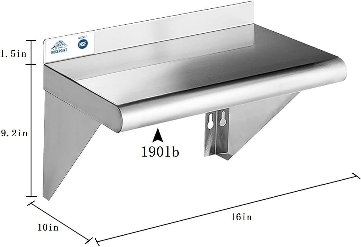 GRIDMANN NSF Stainless Steel Wall-Mount Shelf by Latitude Run