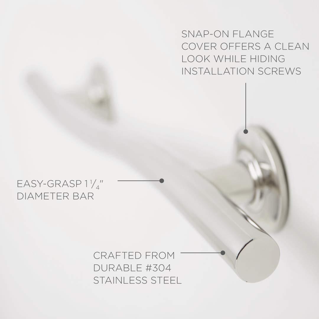 Seachrome Lifestyle & Wellness Stainless Steel Wave Grab Bar GW-3518-QCR-PS
