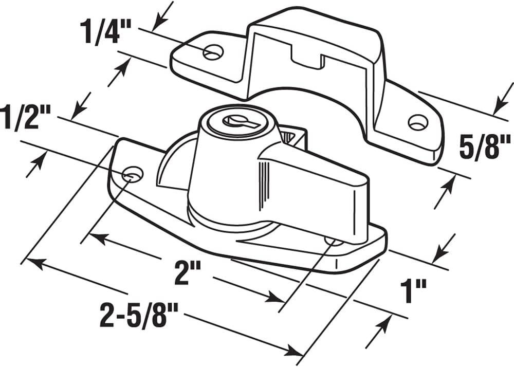 Brass Plated Keyed Child-Proof Window Sash Lock