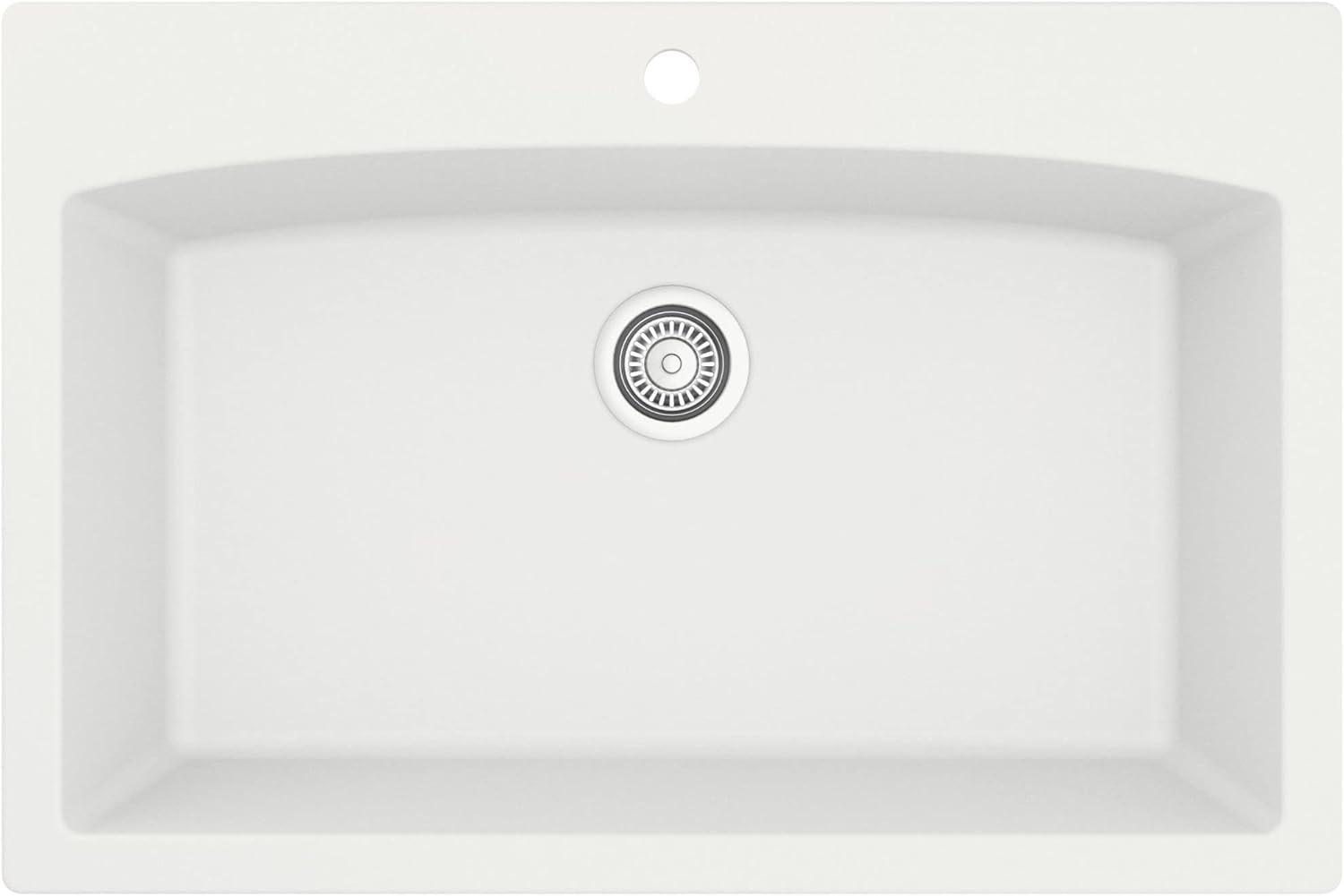 Karran Drop-in Quartz Composite 33'' X 22'' 1-Hole Single Bowl Kitchen Sink