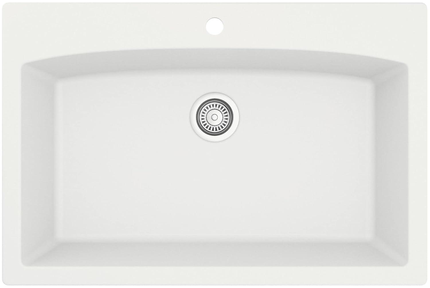 Karran Drop-in Quartz Composite 33'' X 22'' 1-Hole Single Bowl Kitchen Sink