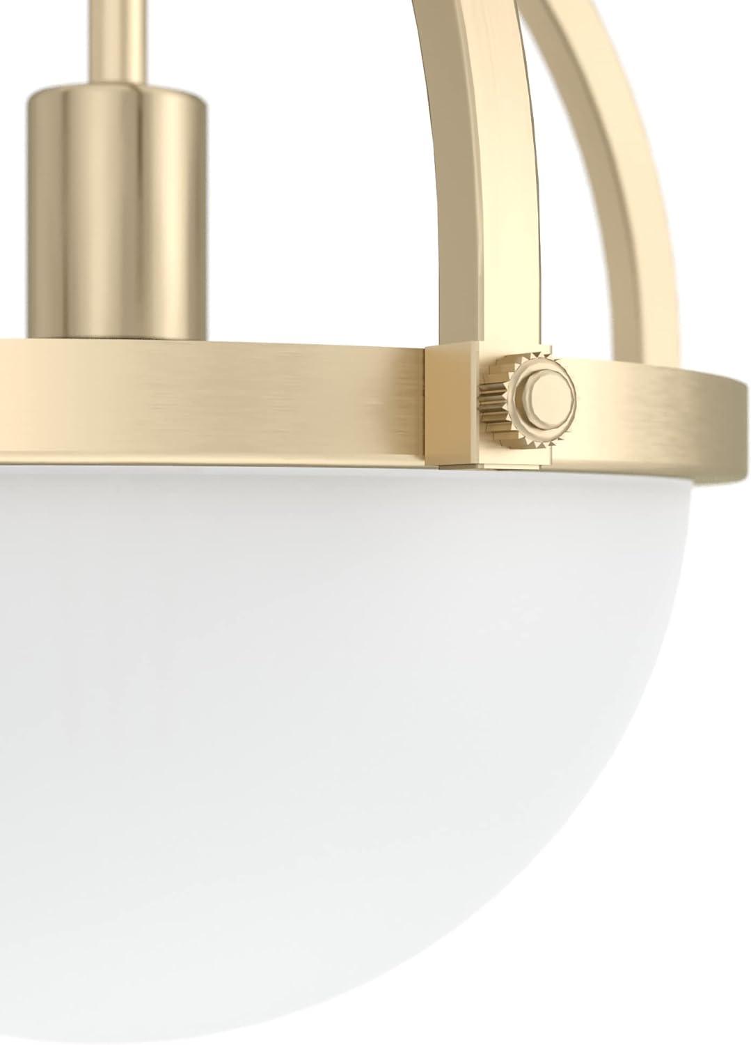 Alturas Gold Globe Pendant Light with White Glass Diffuser