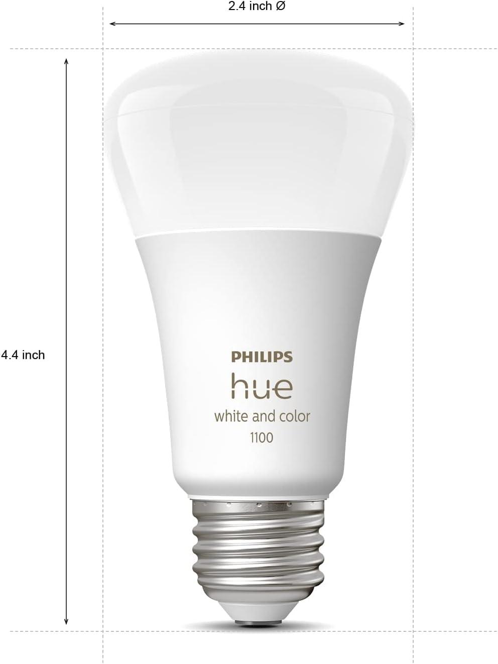 Philips Hue White and Color Ambiance 4 Pack A19 75W Smart LED Starter Kit