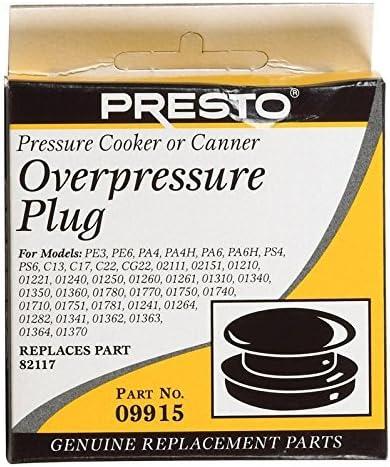 Presto 09915 Pressure Cooker/Canner Overpressure Plug, Neoprene, Each