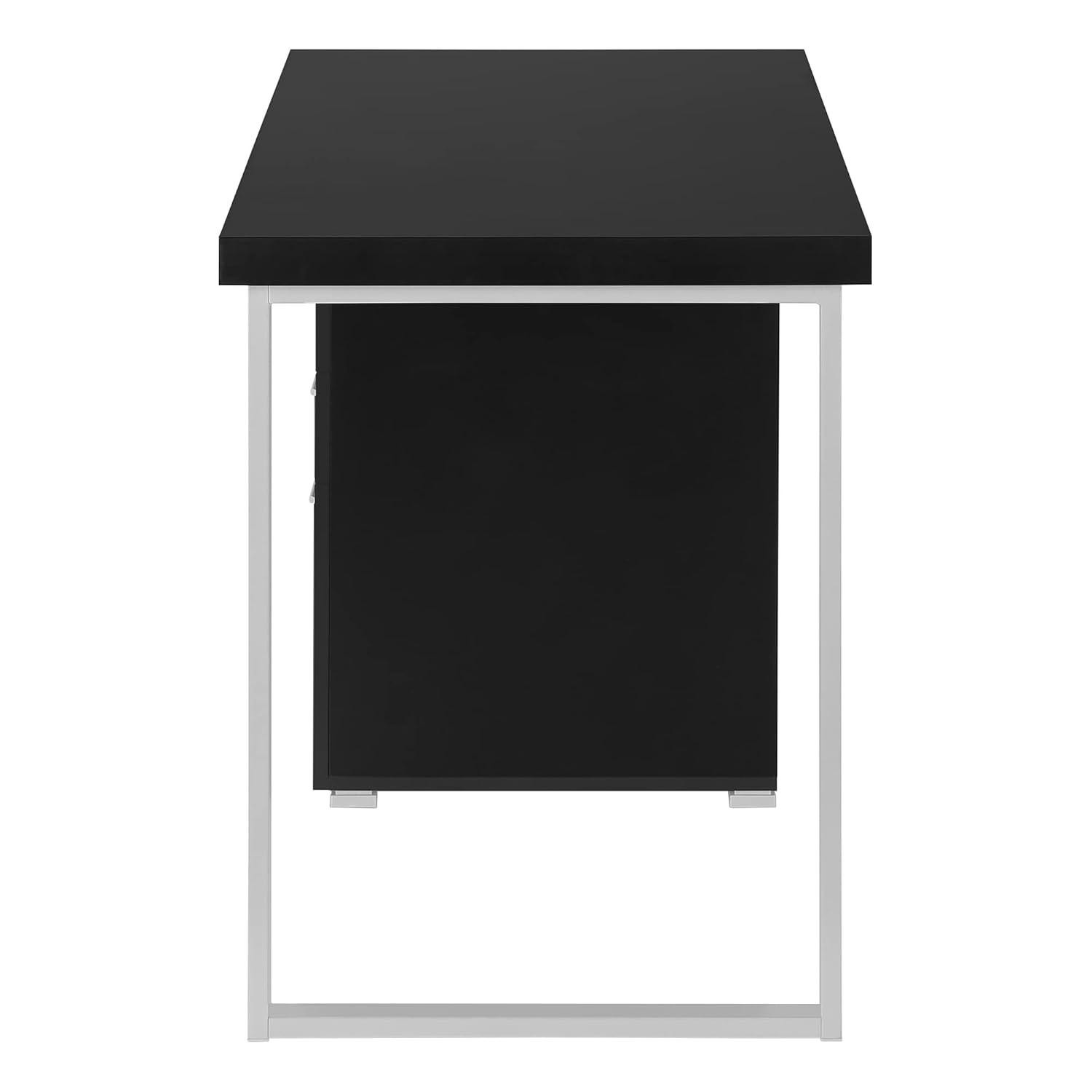 Monarch Specialties Computer Desk, Home Office, Laptop, Storage Drawers, 48"L, Work, Black Laminate