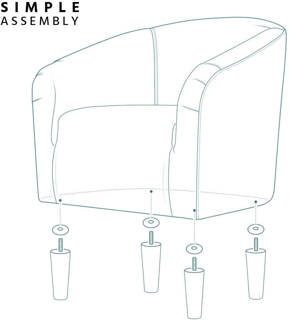Yaheetech Velvet Club Accent Arm Chair Upholstered Barrel Chair-Gray