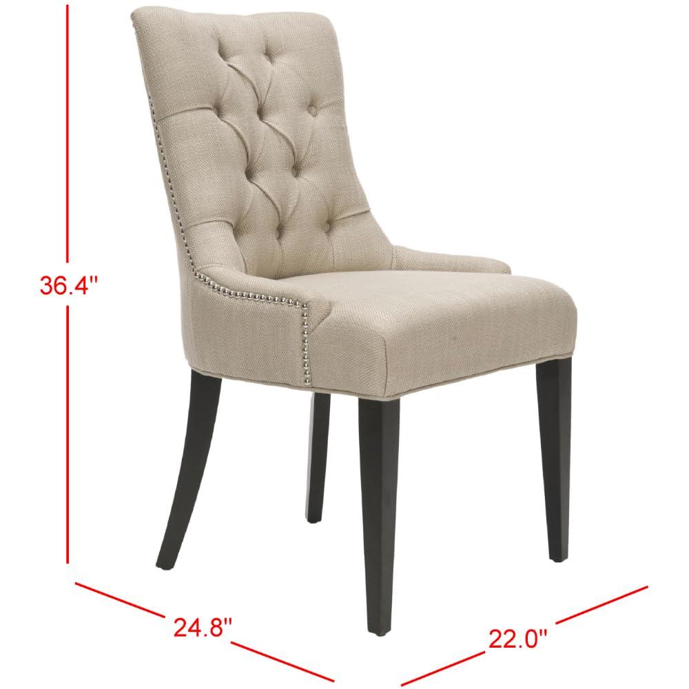 Amanda 19''H Tufted Chair with Nickel Nail Heads - Antique Gold - Safavieh.