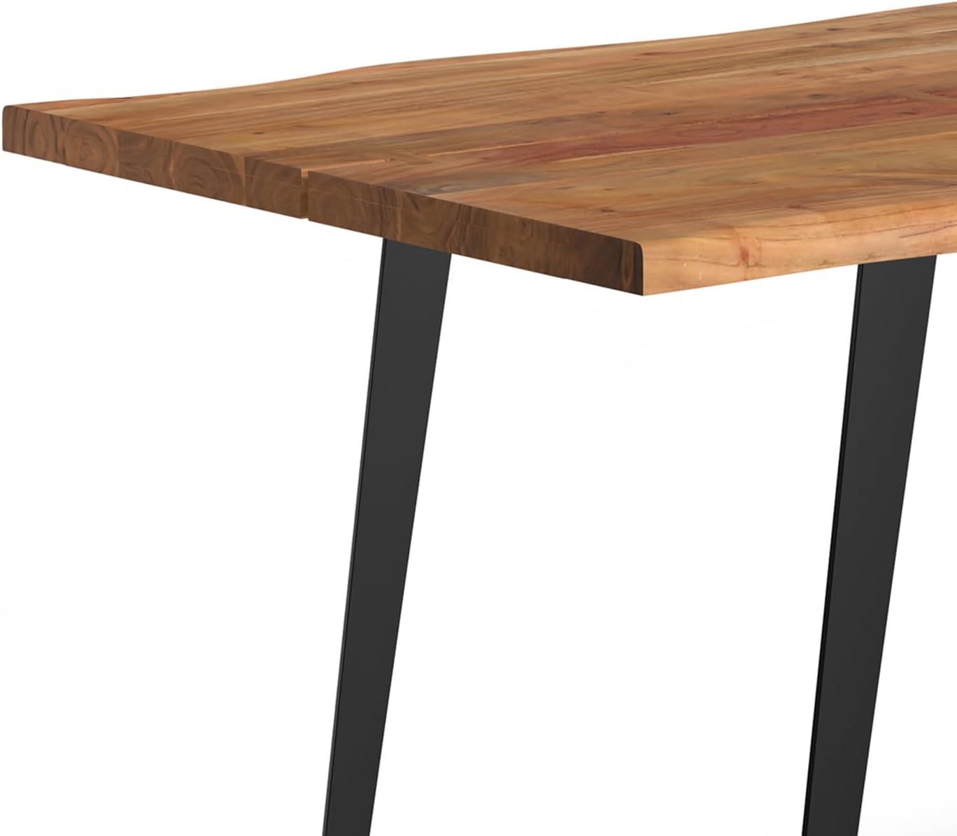 Delta 72 inch x 36 inch Rectangle Modern Industrial Dining Table in Natural