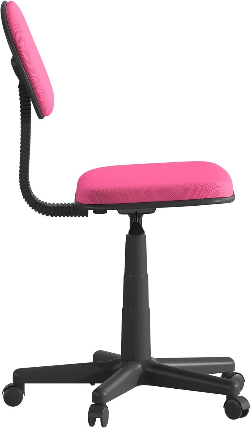 Dark Pink Mesh Low Back Swivel Task Chair