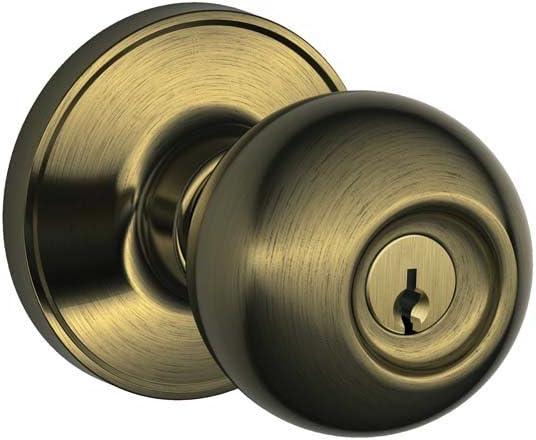 Dexter by Schlage J54CNA609 Corona Keyed Entry Knob, Antique Brass