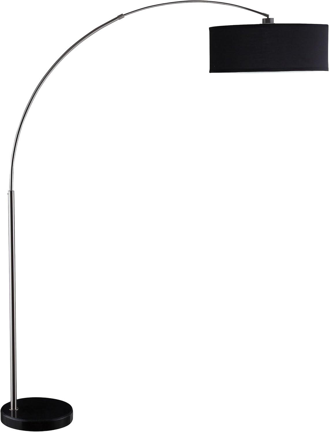 Coaster Contemporary Metal Pendant Drum Shade Floor Lamp in Black