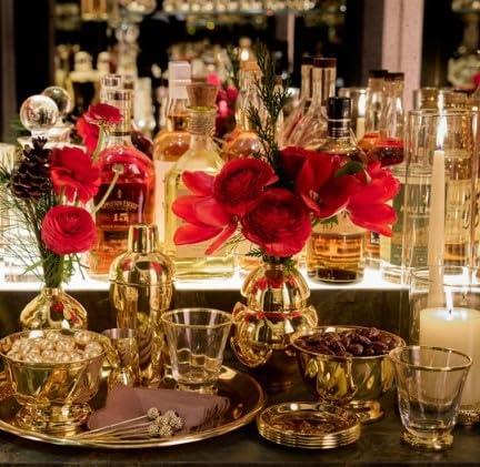 Marzia Metal Round 4 Piece Coaster Set (Set of 4)