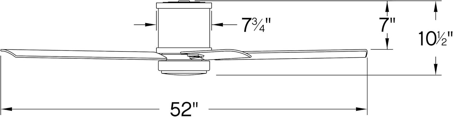 Vail Flush 52" Indoor/Outdoor Smart Ceiling Fan with Integrated LED + HIRO Remote
