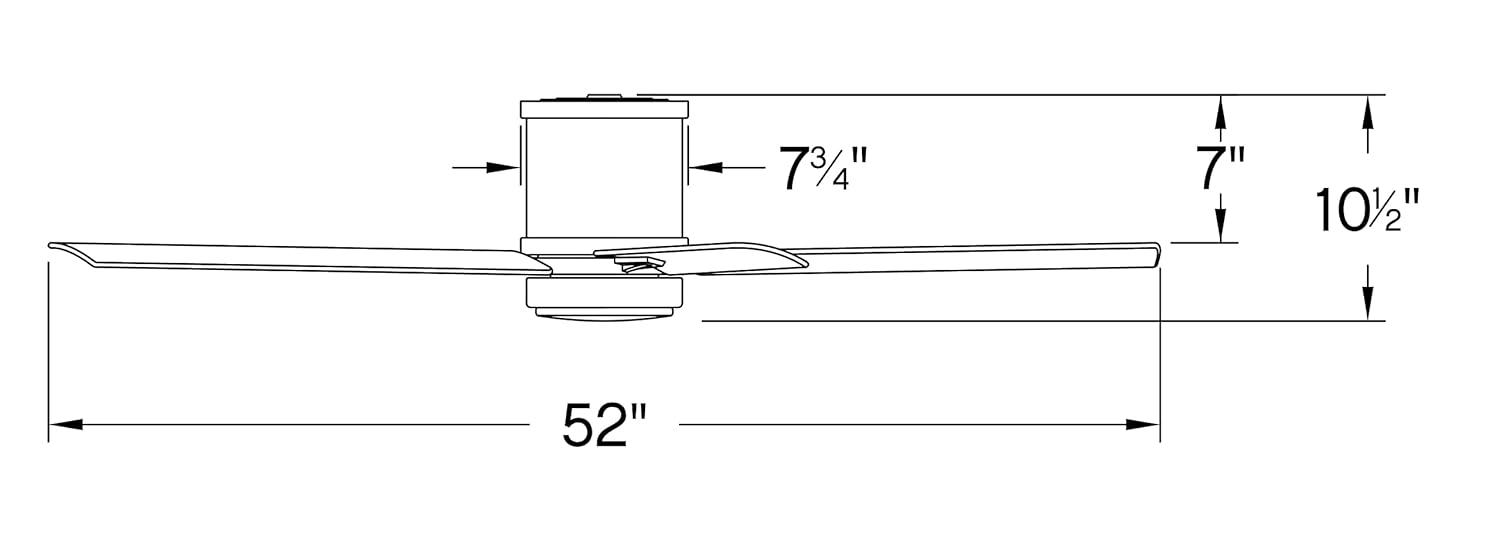Vail Flush 52" Indoor/Outdoor Smart Ceiling Fan with Integrated LED + HIRO Remote